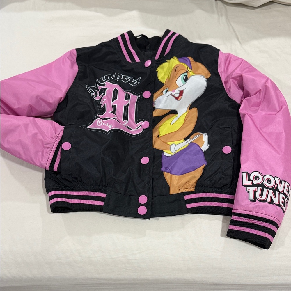 Warner Bros. Kids Puffer Jacket - Pink and Black